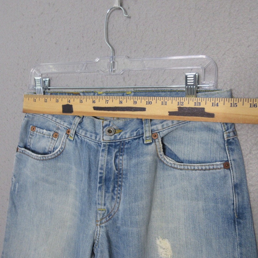 Vintage Lucky Brand Jeans Dungaree Easy Rider Bootleg Distressed Button‎ Fly USA - Picture 8 of 14